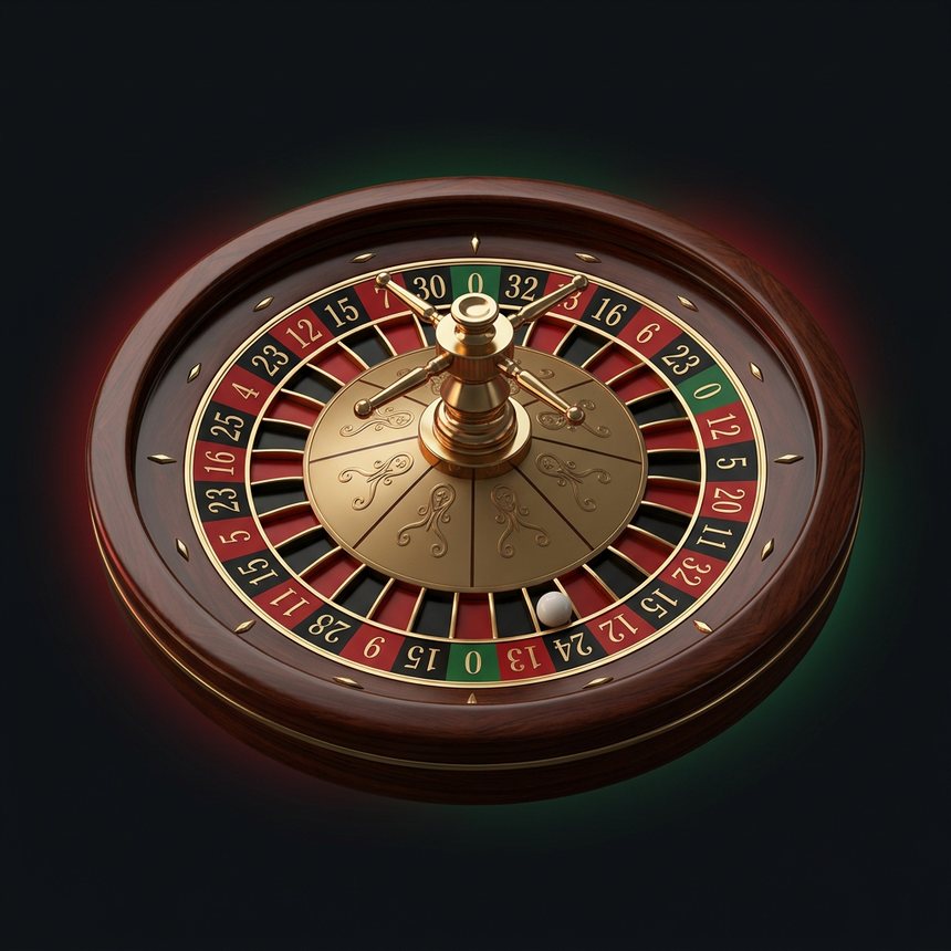European roulette wheel illustration